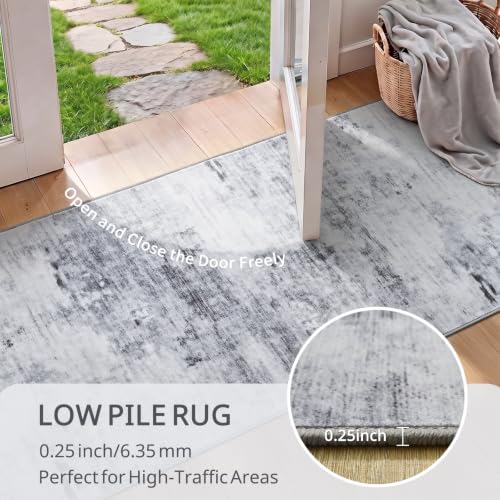 Washable 2x8 Non (Light Neutral Gray / 2' x 8' (Rectangular))
