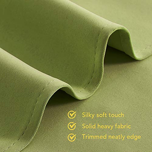Blackout Curtain Panels for Bedroom (Fresh Green / 42"W x 40"L (Pack of 2))