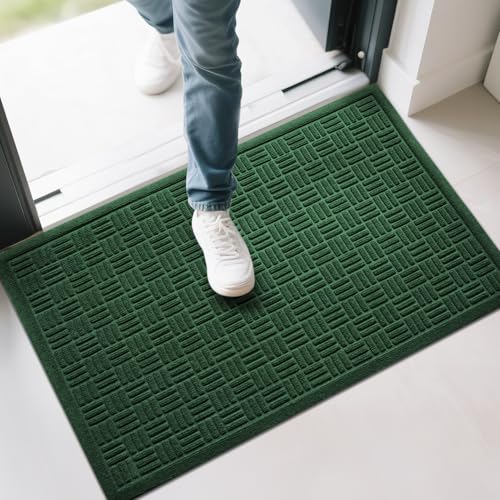 Front Door Mat Outside Entrance (Green / 2' x 3' (Rectangular))