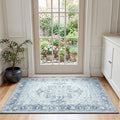2x3 Washable Rug for Entryway Bathroom (Sunflower Blue/Gold / 2' x 3' (Rectangular))