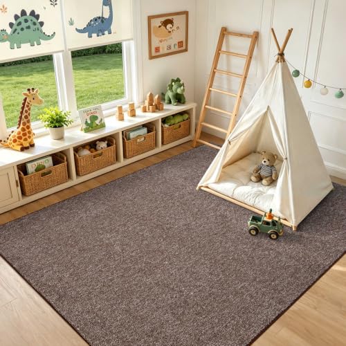 6x9 Large Brown (08 Brown/White / 6' x 9' (Rectangular))