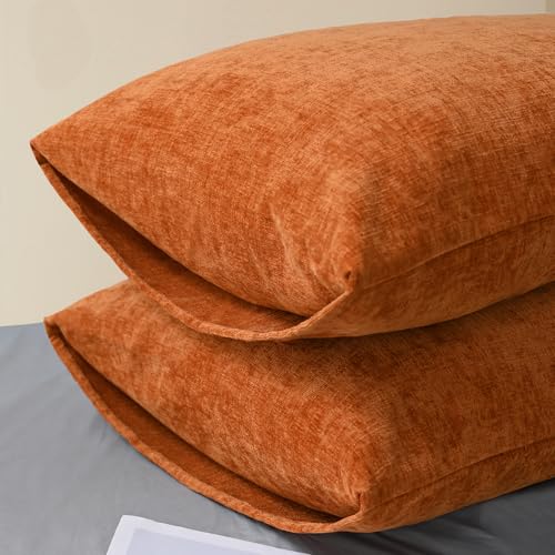 Fall Decorative Throw Pillow Covers 26 X 20 Inches Burnt Orange (26" x 20" (Pack of 2) / Burnt Orange)