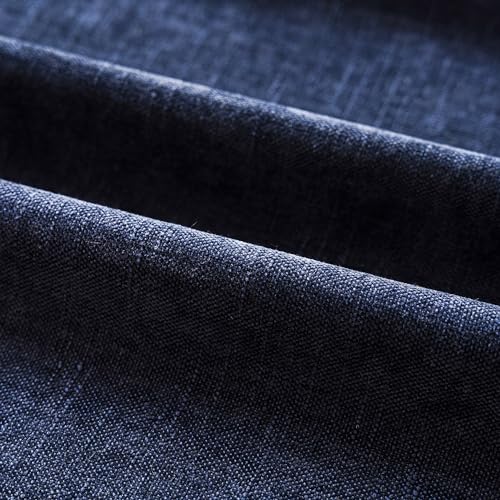 Textured Chenille Lumbar Throw Pillow Cover 12x20 Inch (20" x 12" (Pack of 2) / Midnight)