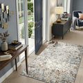 Abstract Area Rug Modern Washable Rug Soft Non Slip Rug Low Pile for Bedroom Living Room Dining Room Brown Grey Gold 3x5 Feet (Brown Grey Gold / 3' x 5' (Rectangular))