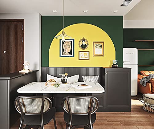 236''x17.7'' Yellow Peel and Stick Wallpaper Contact Paper Modern Self Adhesive Wall Paper Removable Renter Friendly Textured Solid Color Shelf Cabinet Vinyl Roll (Yellow / 17.7" x 236")