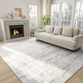 8x10 Washable Area Rug for Living Room Bedroom (White Gray / 8' x 10' (Rectangular))