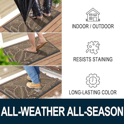 Waterproof Front Doormat (Brown / 71" X 23")