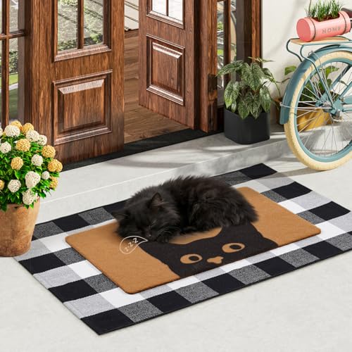 2 Pcs Fall Door Mat (Cute Cat)