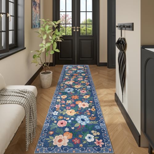 2x10 Runner Rug (Blue / 2' x 10' (Rectangular))