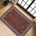Burgundy 2x3 Washable Rugs for Entryway Indoor (2' x 3' (Rectangular) / Burgundy)