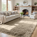 5x7 Fluffy Shag Area Rugs for Living Room Bedroom (Gray Camel / 5' x 7' (Rectangular))
