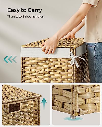 Woven Storage Basket with Lid (105 L / Natural)