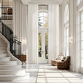 Ivory White Linen Curtains 132 Inch Length for Living Room Light Filtering Semi Sheer Curtain Back Tab Neutral Modern Farmhouse Decor Drapes Floor to Ceiling High Window for Bedroom 52x132 (52"W x 132"L (Pack of 2) / Ivory White)