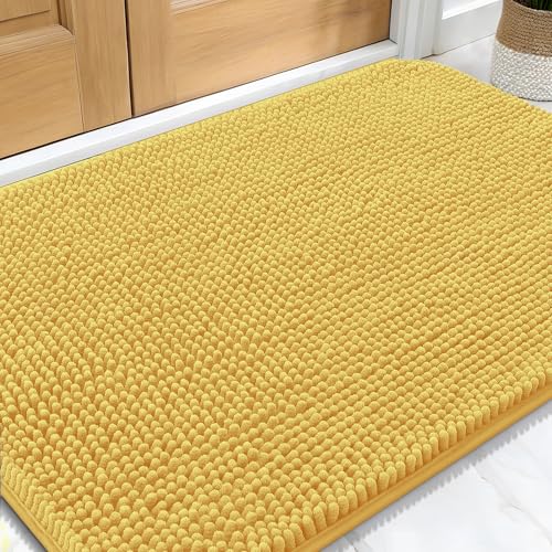 Dog Door Mat for Muddy Paws 34x21 (Yellow / 34" X 21")