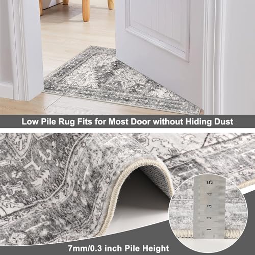 Washable Runner Rug (2' x 8' / Grey)