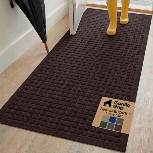 HydroABSORB Door Mat for Indoor Outdoor Use (Coffee / 72" X 24")