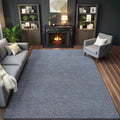 5x7 Area Rugs for Living Room Non Slip Dorm Bedroom Rug (5' x 7' (Rectangular) / Navy Blue and White)