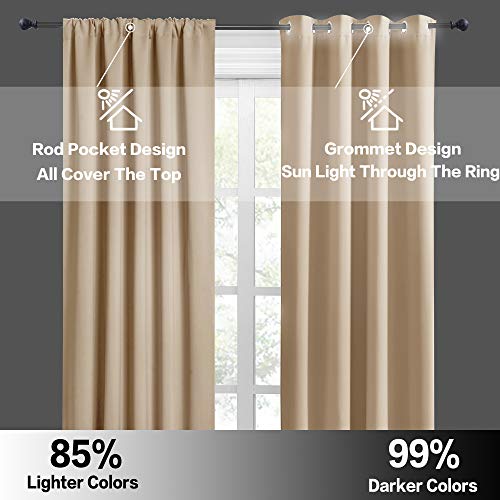 Cafe Curtains 30 inch Length (Biscotti Beige / 29"W x 30"L (Pack of 2))