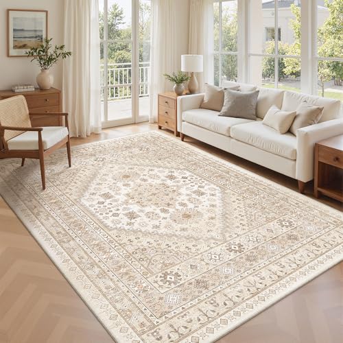5x7 Area Rugs for Living Room (Cream/Beige / 5' x 7' (Rectangular))