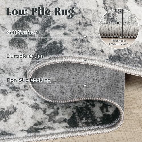 6x9 Area Rugs for Living Room (Black / 6' x 9' (Rectangular))