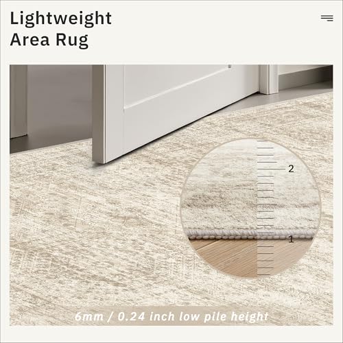 Runner Rug 2x5 Washable Non (Beige / 2' x 5' (Runner))