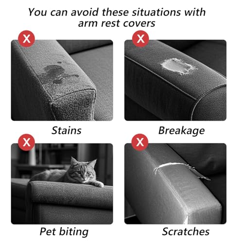 Soothing Home Sofa Covers (Light Blue / Arm Rest Covers 2pcs)