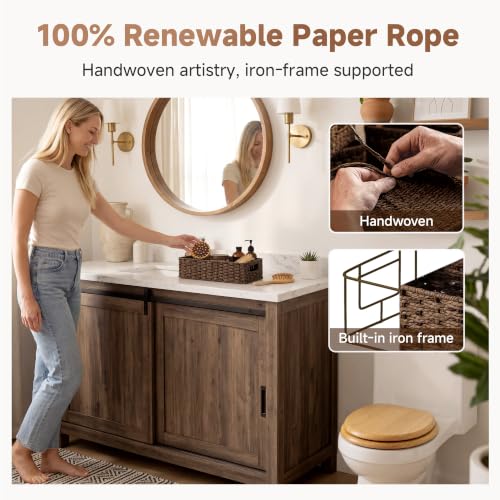 Toilet Tank Tray (Dark Brown / 14¼" L x 6¾" W x 3¾" H)
