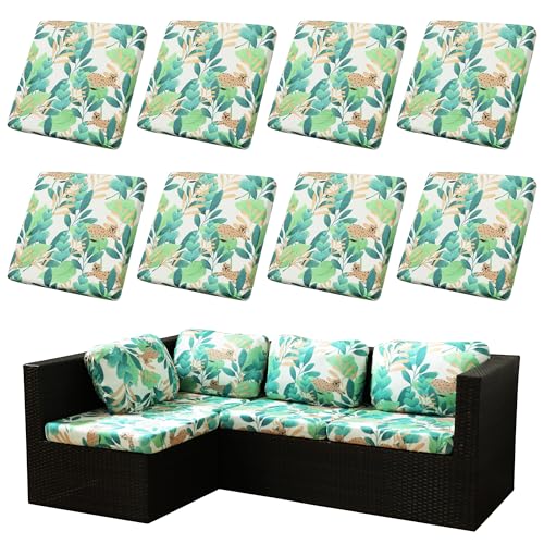 8 Pcs Outdoor Cushion Covers (Leopard / 8PCS)