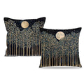 Rustic William Morris Night Moon Forest Green Decor Pillow Covers 18x18 Set of 2 (Forest-forest Moon -12 / 18" x 18" (Pack of 1))