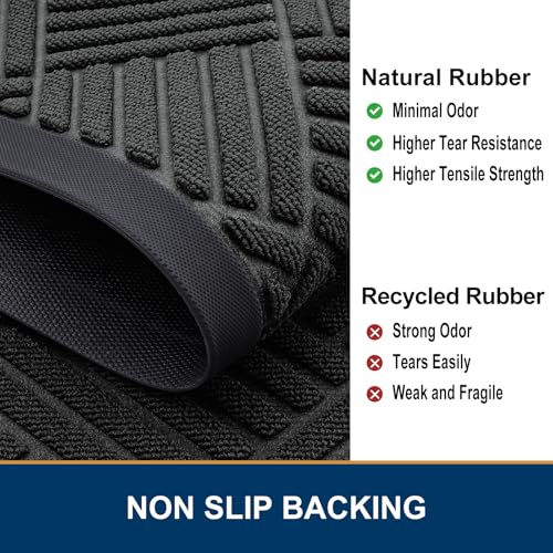 Front Door Mat Outside Entrance (Black / 59" X 23")