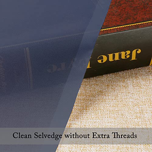 2 Panels Sheer Navy Blue Curtains 54 Inches Length Window Treatment for Kitchen (Navy Blue / 42"W x 54"L (Pack of 2))