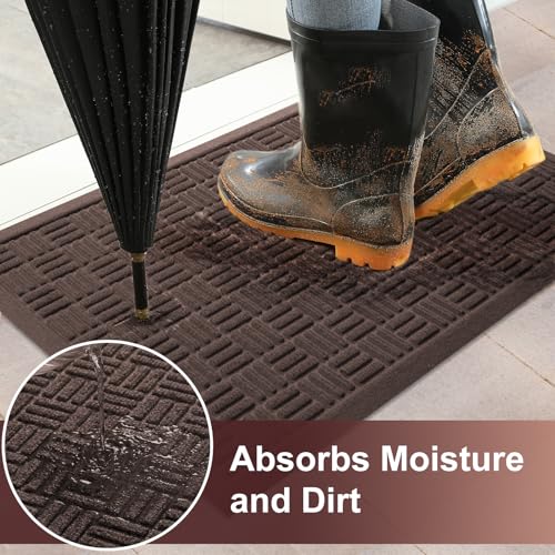 Front Door Mat Outside Entrance (Coffee / 3' x 5'2" (Rectangular))