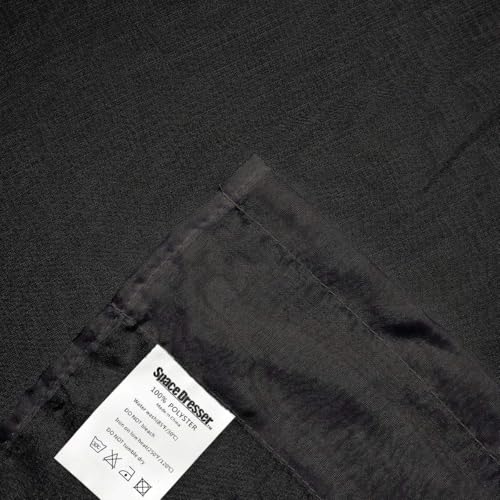 Basic Rod Pocket Sheer Voile Window Curtain Panels White 1 Pair 2 Panels 70 Width 108 Inch Long for Kitchen Bedroom Children Living Room Yard (Black / 70"W x 108"L (Pack of 2))