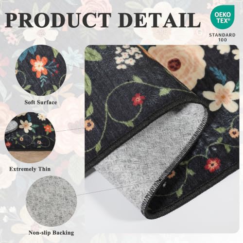 4ft Round Rug (Black / 4' (Round))