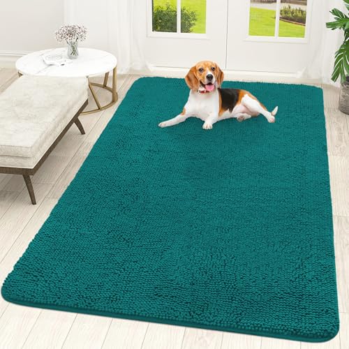 Dog Door Mat for Muddy Paws 70x46 (Lake Blue / 70" X 46")