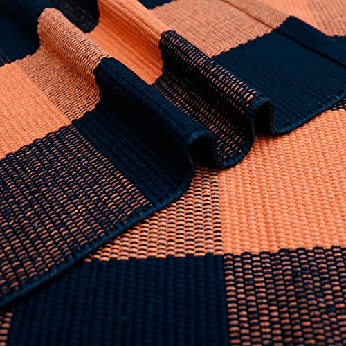 Fall Décor Orange and Black Plaid Rug (2'4" x 3'7" (Rectangular) / Orange and Black Plaid)