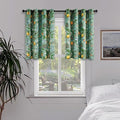 Sage Green Small Kitchen Curtains 36 Inch Watercolor Botanical Floral Hummingbird Grommet Thermal Insulating Tier Curtains (Sage Green / 52"W x 36"L (Pack of 2))
