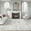 Washable Area Rug 8x10 Large Soft Living Room Rugs Light Gray (Light Gray / 8' x 10' (Rectangular))