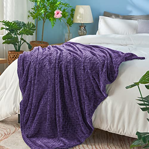 Purple Fleece Twin Blanket (Purple / Twin/Twin XL-60x90 IN)