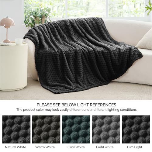 Black Throw Blanket for Couch (Black / Throw(50"x60"))