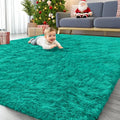 6x9 Machine Washable Large Area Rugs for Living Room (6x9 Ft / Teal Green)
