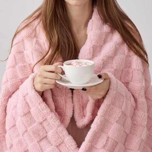 Checkered Soft Cozy Twin Blanket for Bed (05 Pink / Twin (60" X 80"))