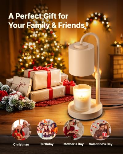 Dimmable Candle Warmer Lamp with Timer (Apricot)