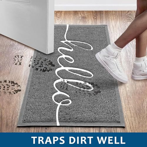 Funny Hello Mats Outdoor (1'8" x 2'8" / Grey Hello)