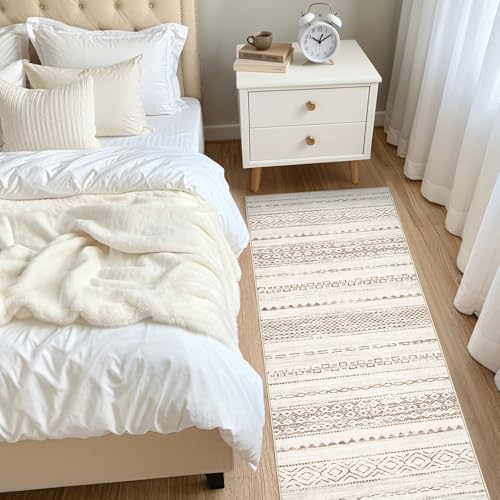 Runner Rug Kitchen Washable Rugs (Brown Tan / 3' X 8' (Runner))