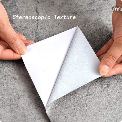 Extra Wide Large Size Grey Concrete Wallpaper Peel and Stick Industrial Cement Wall Paper Matte Light Brown Beige 48"×118" Concrete Contact Paper for Countertops Wall Covering for Bedroom Bathroom (Gray / 48" x 118")