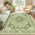 Washable Area Rug (Green/Yellow / 6' x 9' (Rectangular))