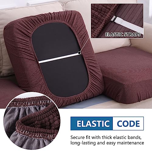 Waterproof Couch Cushion Covers for Pets (Chocolate / Backrest L)