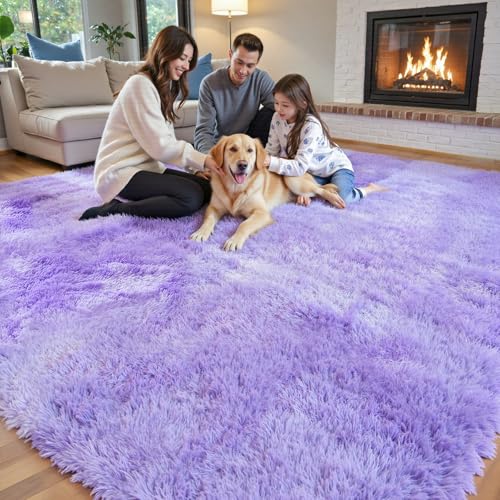 Area Rugs 10x14 for Living Room (Purple Starry / 10' x 14' (Rectangular))