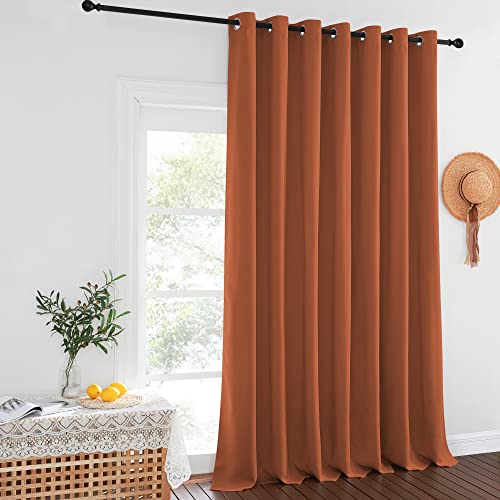 Burnt Orange Sliding Glass Door Curtain (Burnt Orange / 100"W x 108"L (Pack of 1))